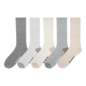 Texture Crew Sock 5Pk Simply Taupe