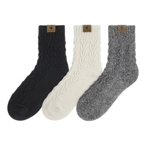 Boot Sock Anklet Lrg Cable 3Pk Multi